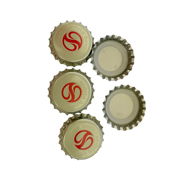 face and liner sides of metal lug cap for glass bottle
